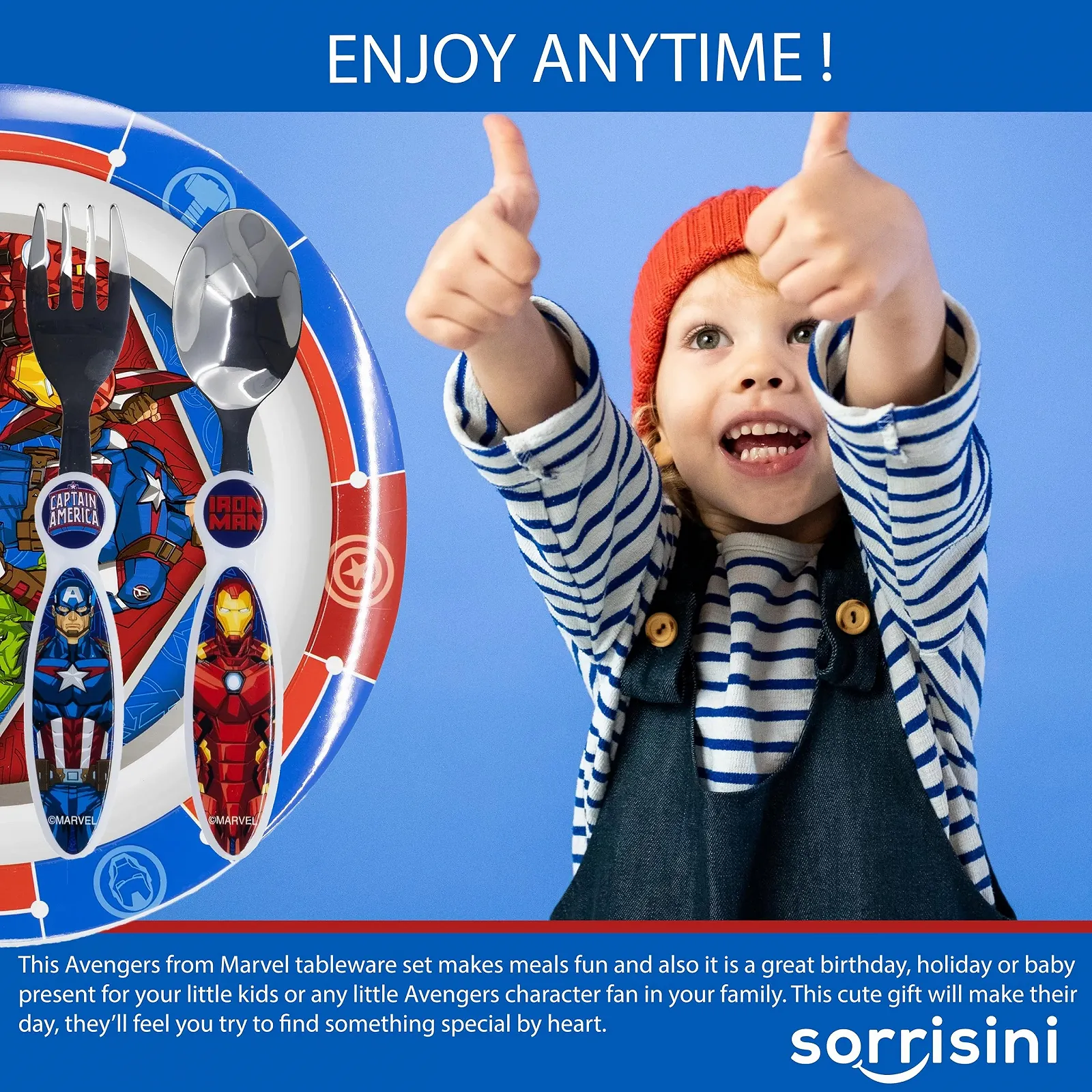 Набор детской посуды Hulk Sorrisini, фото №4 Набор детской посуды Hulk Sorrisini, фото №4