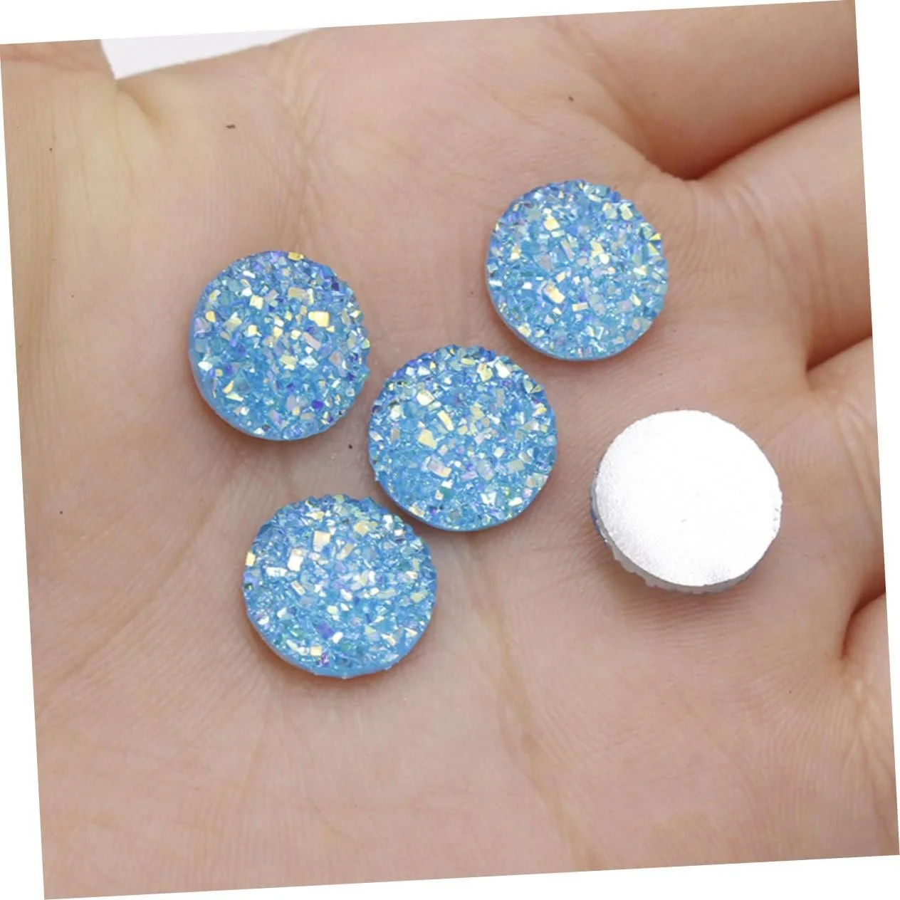 Круглые Шармы из Смолы HAPINARY 12 мм, 100 шт, Случайный Цвет, фото №6