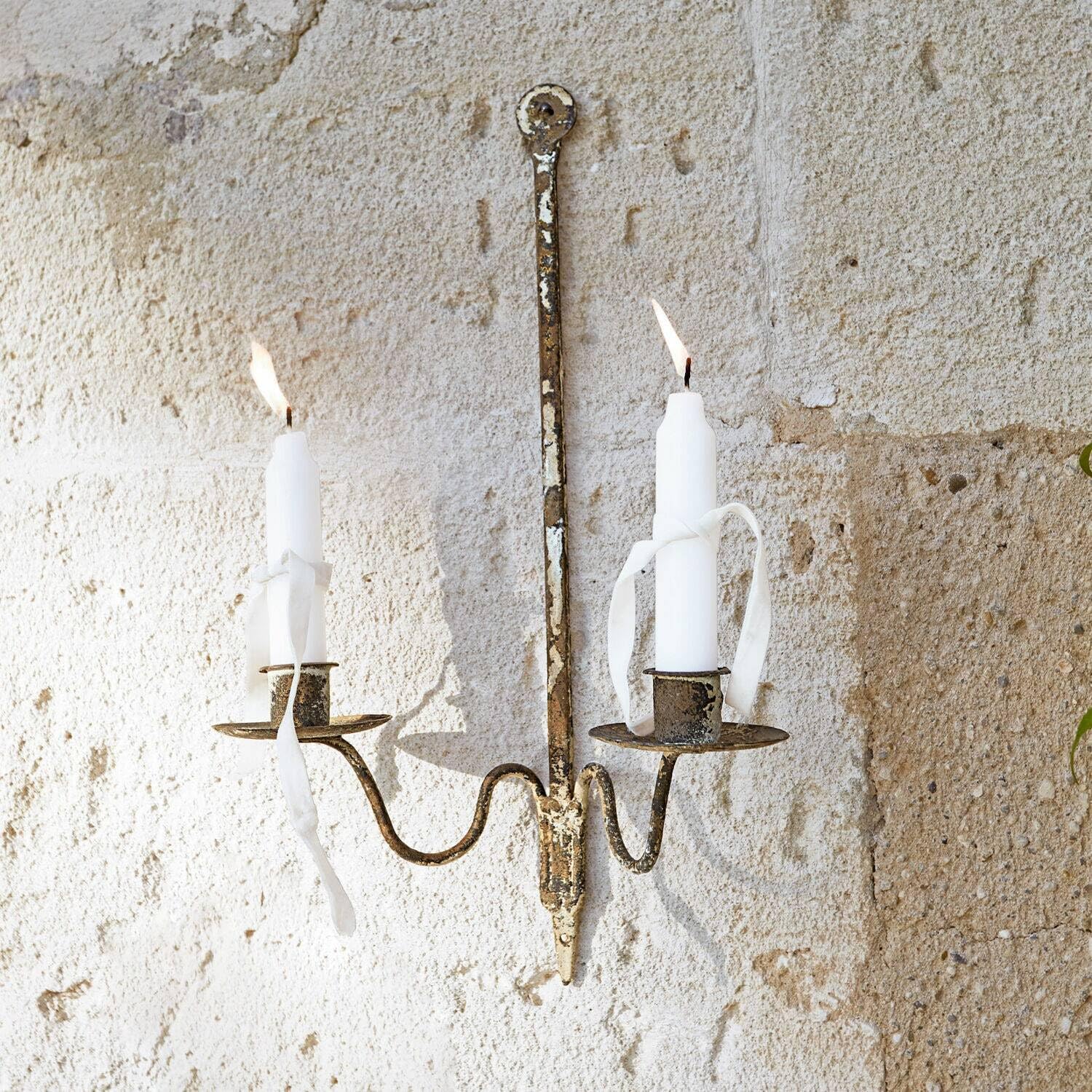 Настенный подсвечник Loberon Gaétan Античная отделка Исторический вид Ностальгический шарм Декоративное освещение Железо Античный черный, фото №6