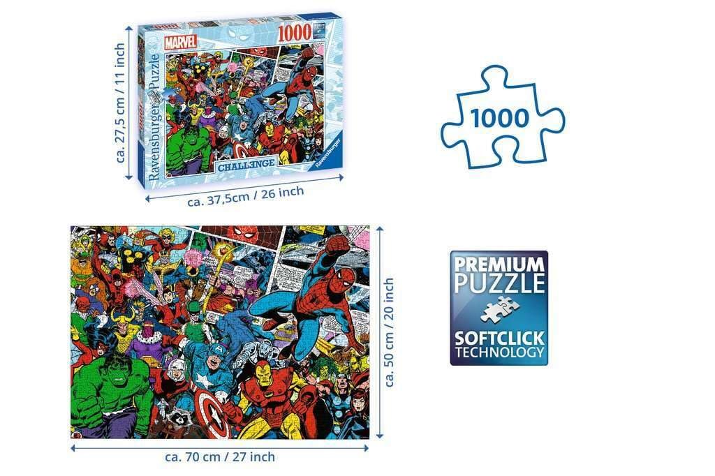 Пазл Ravensburger Challenge Marvel 16562 1000 элементов, фото №3