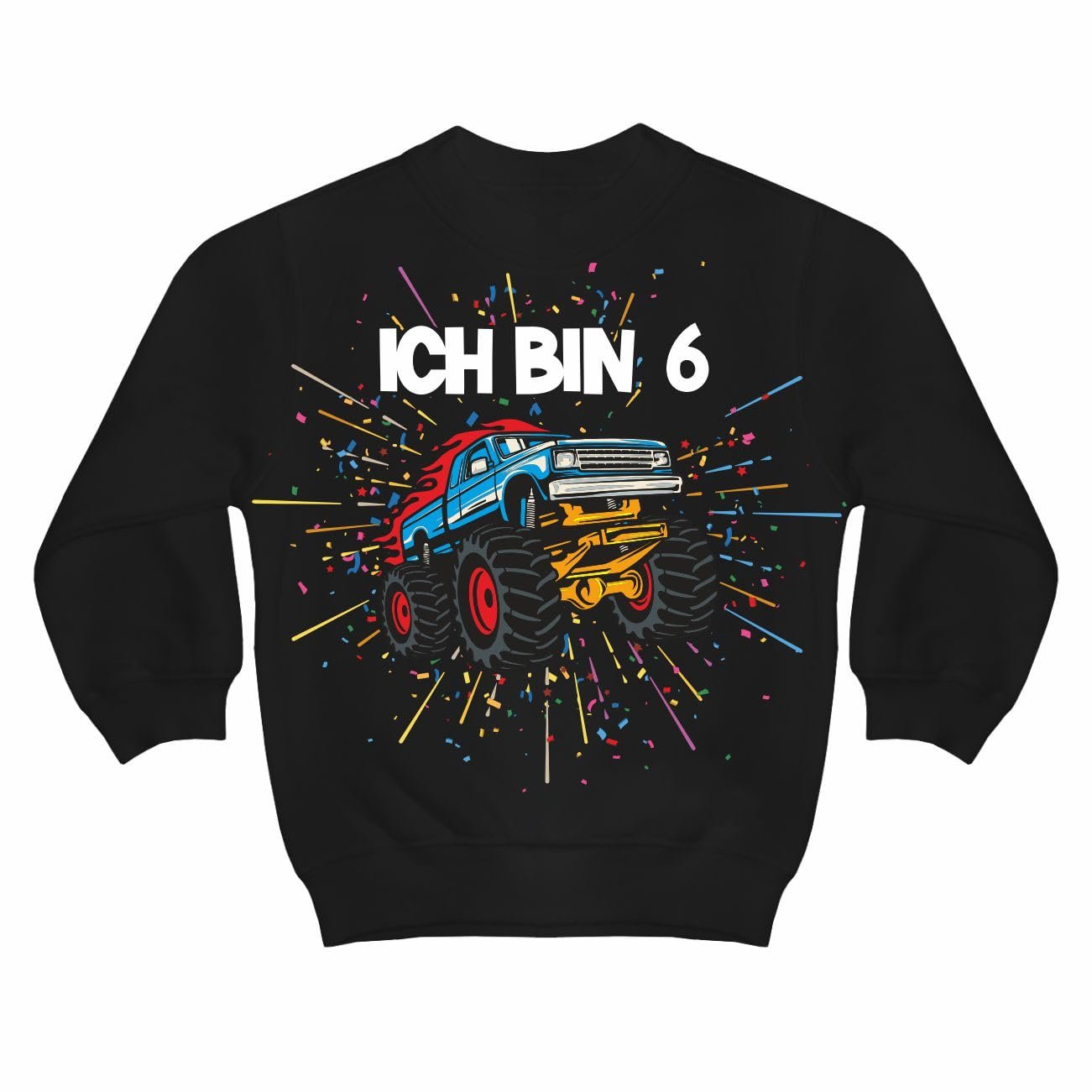 Джемпер Spaß Kostet Детский Monster Truck Motifs Ich Bin 6 Years Birthday Gift Car, фото №1