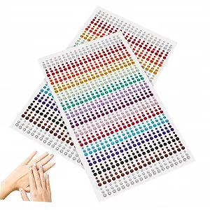 Наклейки зі стразами VILLCASE 2 аркуші Самоклеючі з кришталевими дорогоцінними каменями - Фото 1