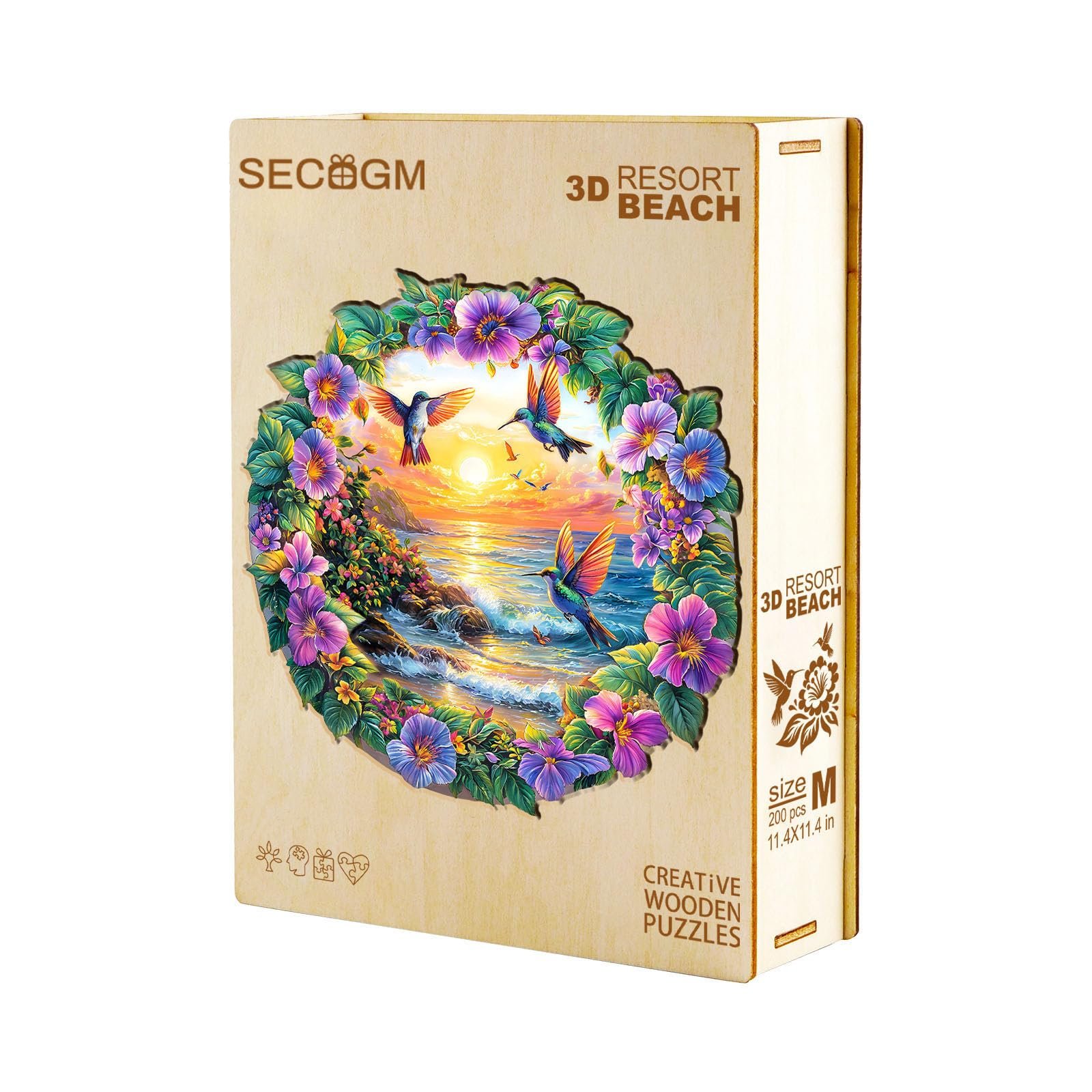 Дерев'яний пазл SECOGM 3D Resort Beach 100 деталей 21,5 x 21,5 см, фото №8 Дерев'яний пазл SECOGM 3D Resort Beach 100 деталей 21,5 x 21,5 см, фото №8