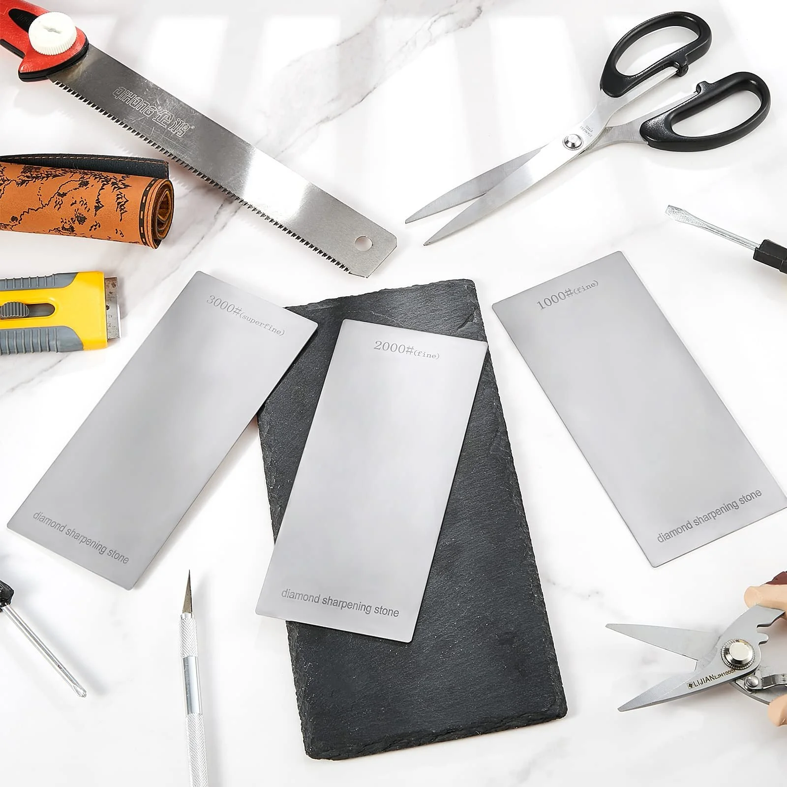Точильний камінь Zhehao Diamond алмазний для кухні 1000/2000/3000 гріт, фото №6