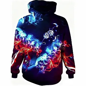 Худи Generisch Street Style для мальчиков с цифровым принтом, длинными рукавами, повседневная удобная толстовка для детей - Фото 1