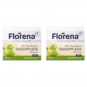 Купити Денний крем Florena Organic Olive Oil упаковка з 2 шт (1 x 50 мл) - Фото 1 Денний крем Florena Organic Olive Oil упаковка з 2 шт (1 x 50 мл) - Фото 1