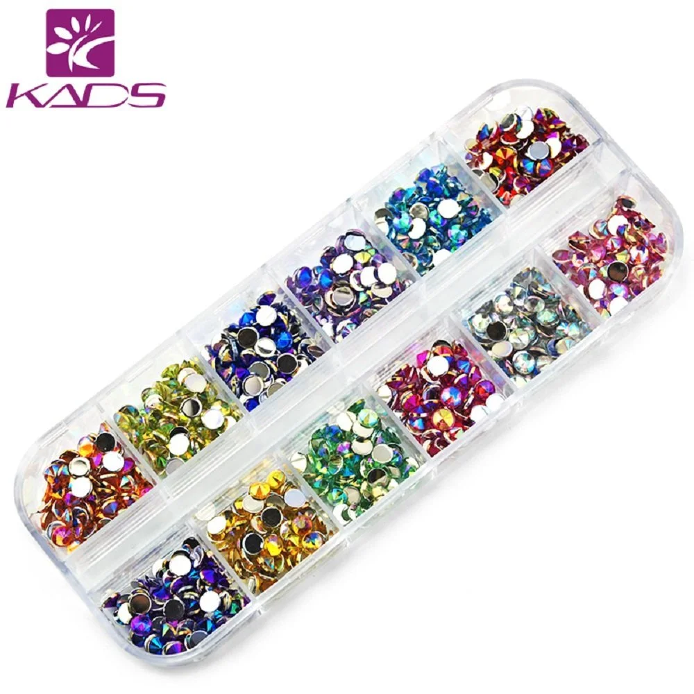 Стрази Конус KADS 4 мм Різнокольорові для декору нігтів, пачка 600 шт12 кольорів, фото №2 Стрази Конус KADS 4 мм Різнокольорові для декору нігтів, пачка 600 шт12 кольорів, фото №2