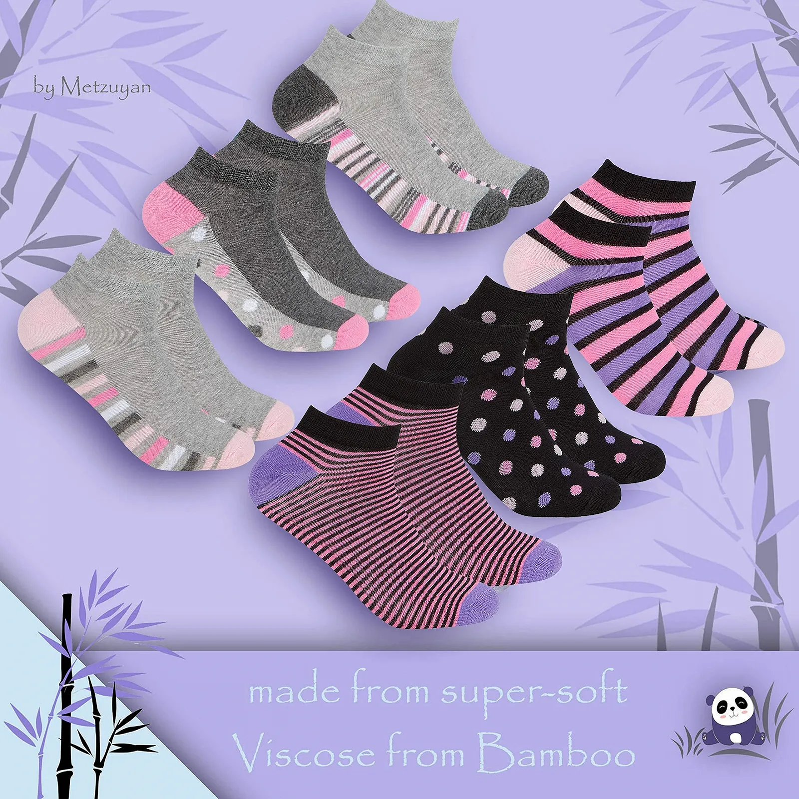 Жіночі шкарпетки Бамбук Смугасті візерункові Розмір 37-42, фото №2