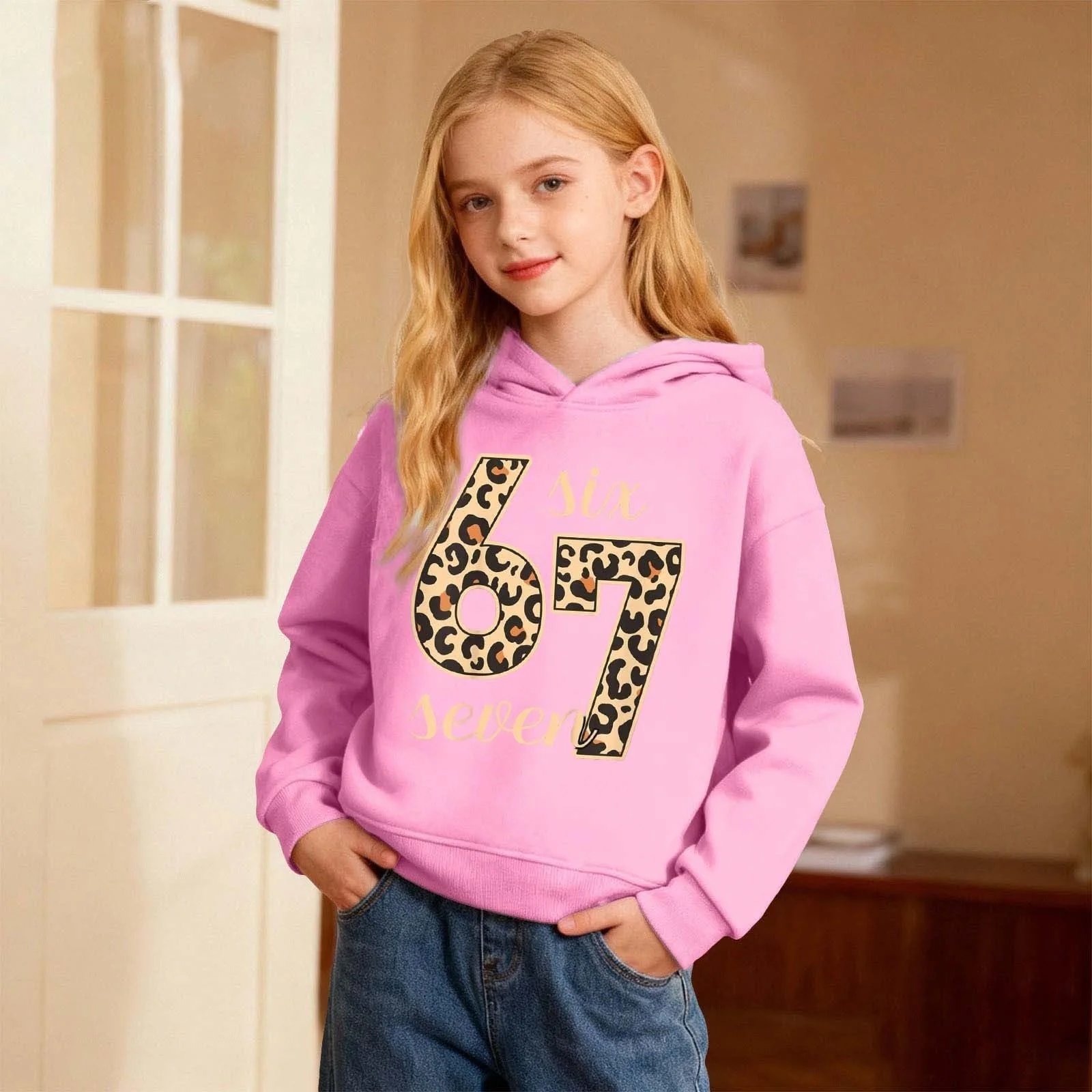 Худи Essentials 140 с принтом 67 для девочки, Теплое худи 152, Пуловеры, Футболки для мальчиков-подростков 158, Флисовая куртка-пуловер 176 Детская одежда, фото №3