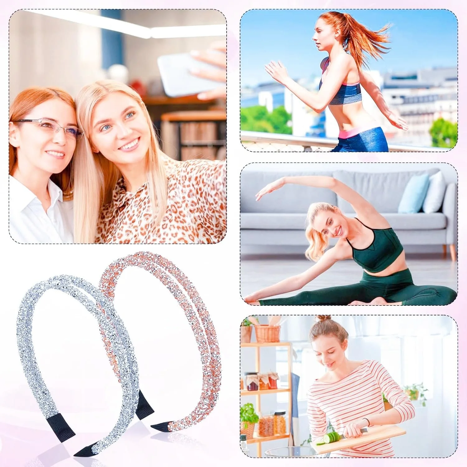 Обруч Alpenflüstern з блискітками та стразами для жінок, фото №6