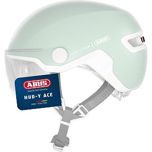 Шлем Городской ABUS HUD-Y ACE с козырьком и магнитной перезаряжаемой LED подсветкой - Фото 1