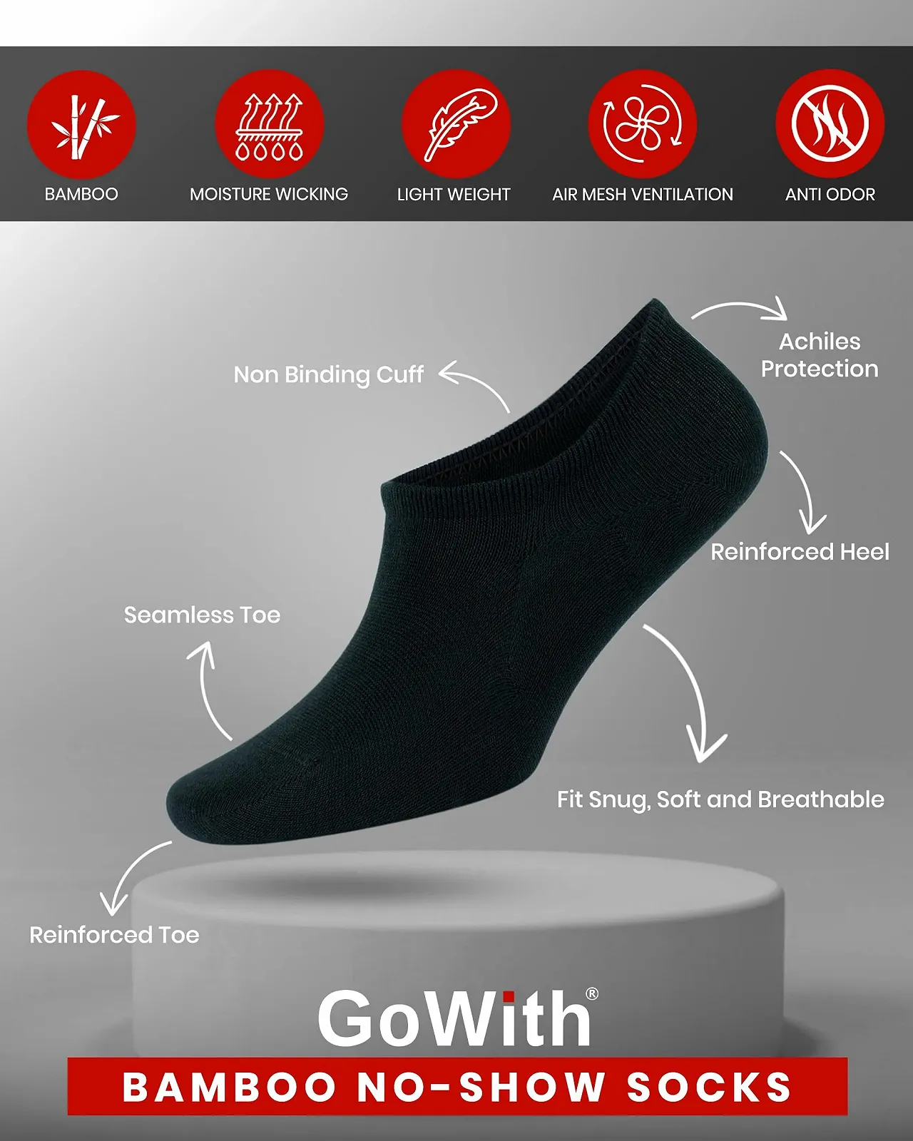 Шкарпетки Спортивні Go With Collection 2082 Багатокольорові, 4 пари, фото №2