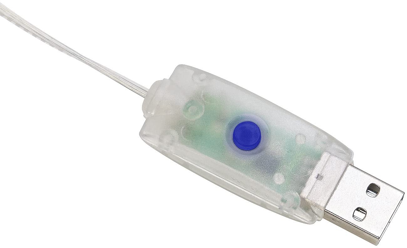 Гірлянда Lunartec USB, 100 світлодіодів, 8 режимів, 10 м, теплий білий, набір 2 шт., фото №8