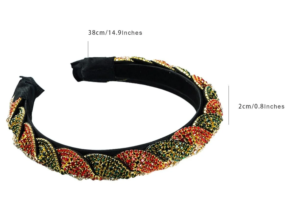 Обруч для волосся жіночий зі стразами, фото №2