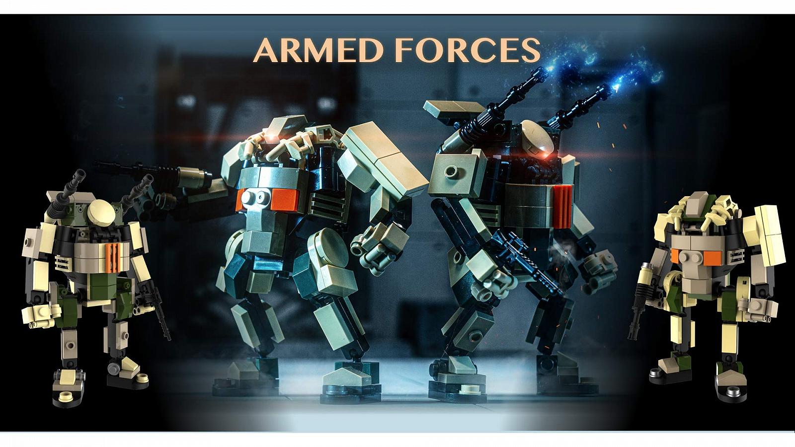 Игрушечные строительные блоки MyBuild Mecha Frame Boxer IFV 4001, фото №4