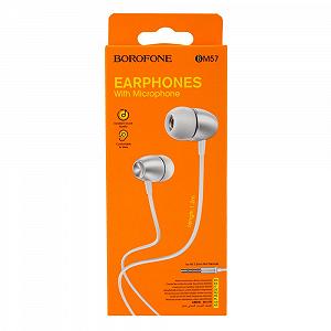 Проводные наушники вакумные с микрофоном Borofone 3.5 mm BM57 Platinum 1.2 m Steel цена на synthetic.ua - Фото 1 Проводные наушники вакумные с микрофоном Borofone 3.5 mm BM57 Platinum 1.2 m Steel synthetic.ua - Фото 1