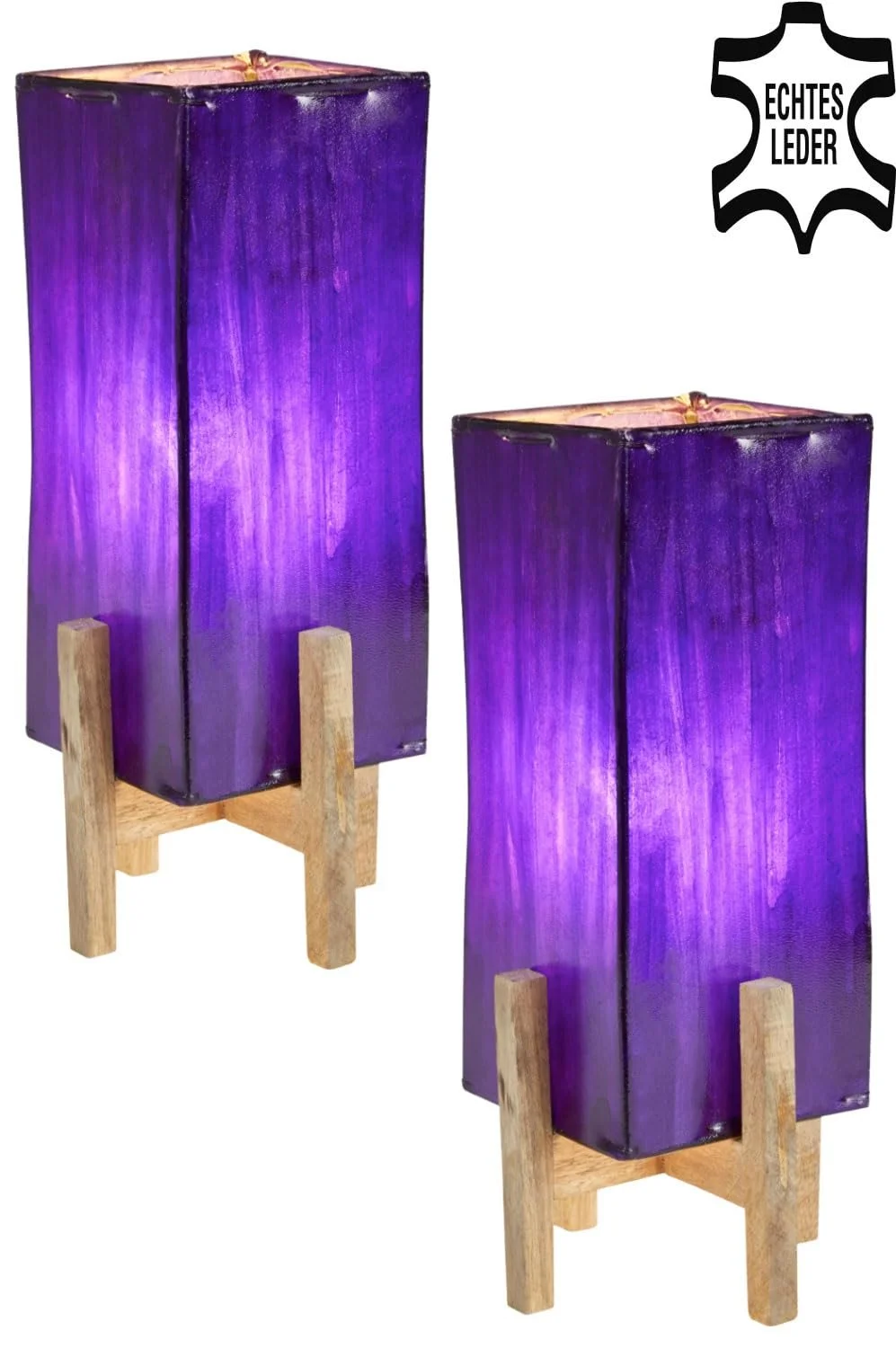 Настільна лампа Marrakesch Orient & Mediterran Interior Janka Шкіра Фіолетовий, фото №5