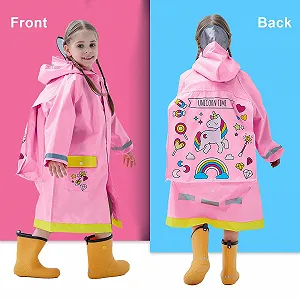 Дитячий дощовик Baogaier для дівчаток і хлопчиків, дощове пончо synthetic.ua - Фото 1
