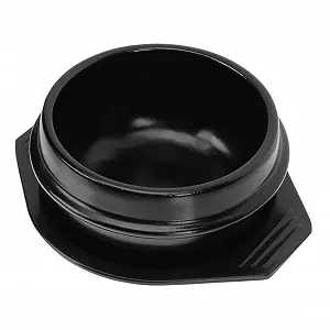 Керамічний горщик з термостійким підносом для супів та бібімбапа нековзкий ізольований - Фото 1