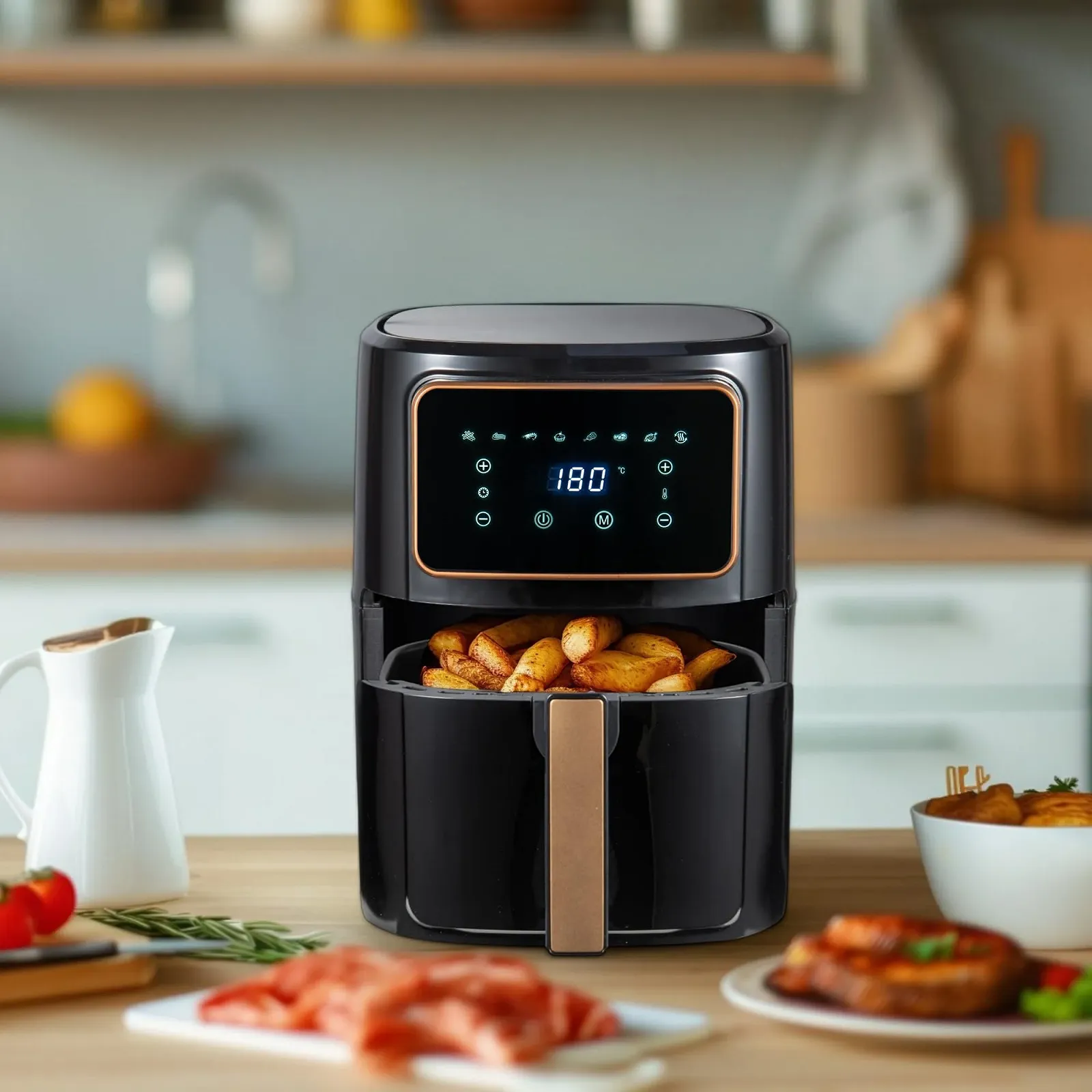 Мультипечь BERGNER Copperly PFAS-free 1800 W 6.9 L Ceramic Coating Copper, фото №6 Мультипечь BERGNER Copperly PFAS-free 1800 W 6.9 L Ceramic Coating Copper, фото №6
