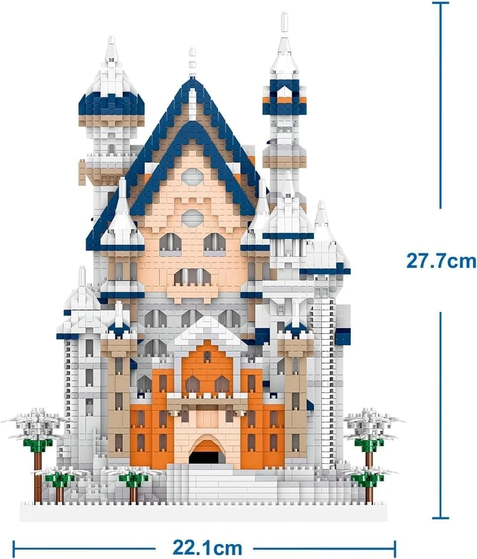 Строительные блоки Tirff Модульный дом Замок Нойшванштайн 5986 блоков, фото №3
