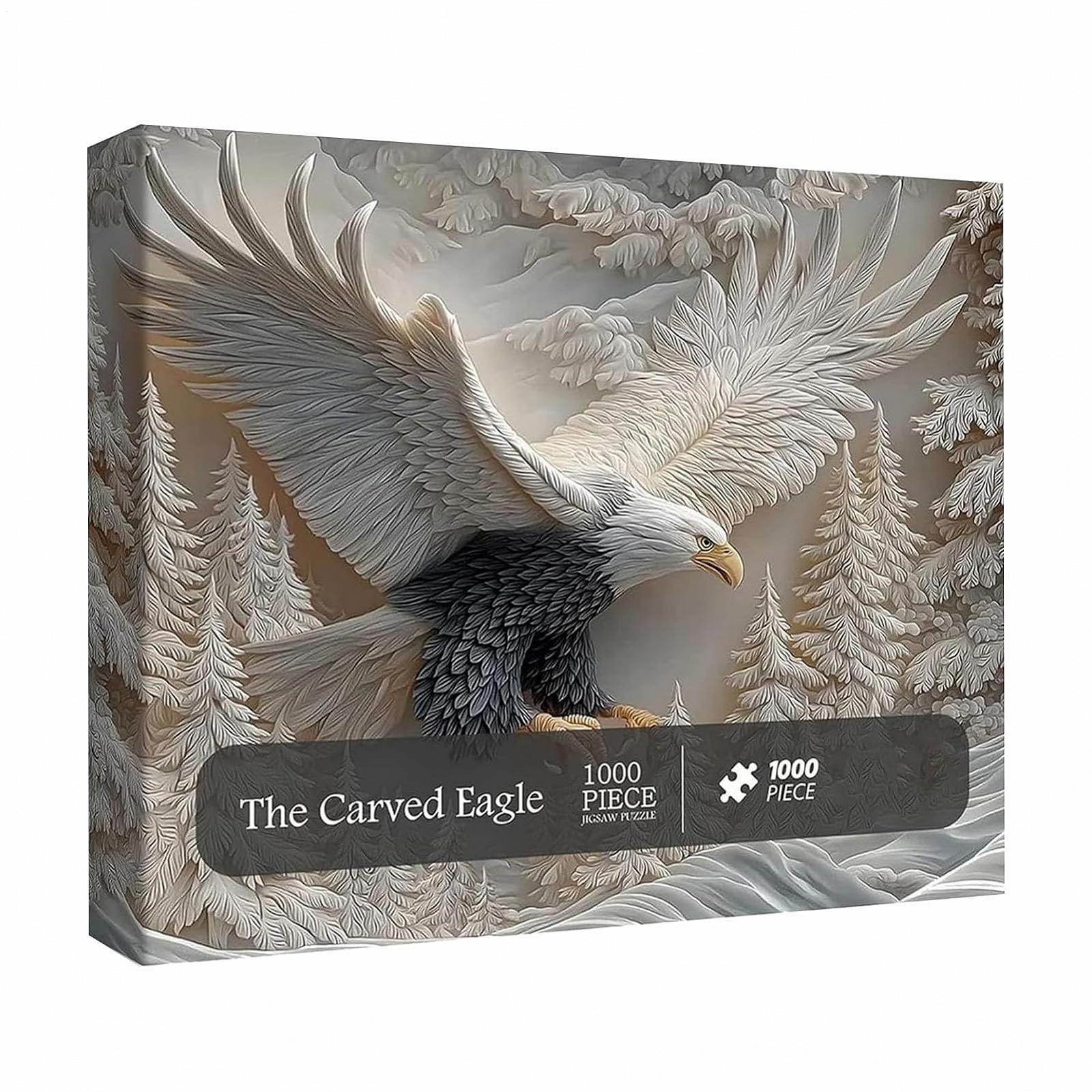Пазл 1000 деталей Carved Bald Eagle Wildlife Art Design, фото №1