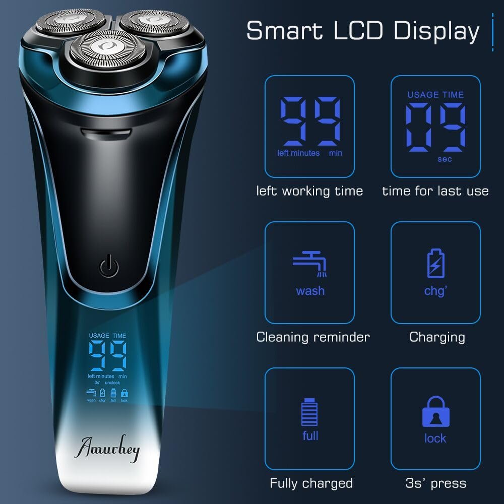 Электробритва Snapbuy 4D Floating Head 3 Replacement Heads Wet and Dry Pop-up Trimmer 99 Minutes Runtime LED Display Travel Case, фото №10 Электробритва Snapbuy 4D Floating Head 3 Replacement Heads Wet and Dry Pop-up Trimmer 99 Minutes Runtime LED Display Travel Case, фото №10
