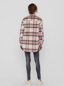 Куртка ONLY ONLDEENA-KAWI L/S CHECK SHACKET PNT 15235844 Розовый фламинго Клетка Мохаве Пустыня/Ночь synthetic.ua - Фото 1