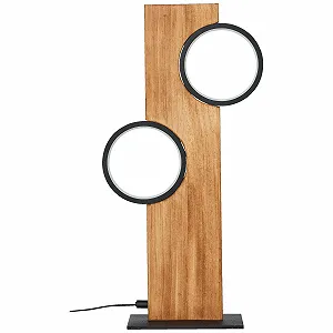 Настольная лампа Lightbox Nature 50 x 25 x 12 см 12 Вт 1300 лм 3000 К Матовый черный/коричневый synthetic.ua - Фото 1