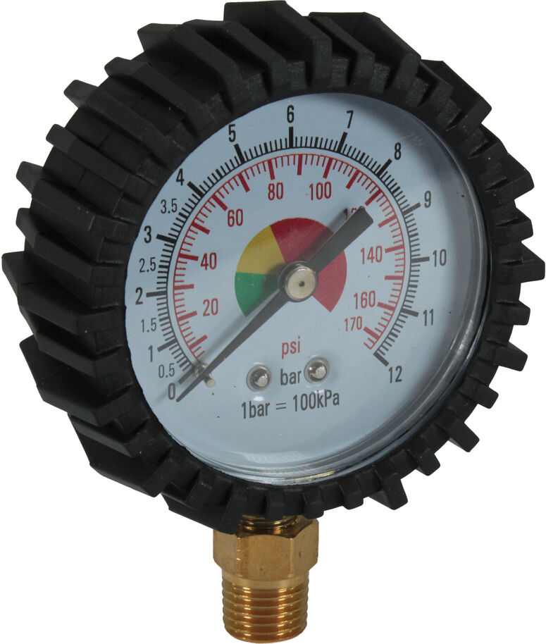 Манометр до пневм пістолету підкачки шин 1/4 63мм Intertool PT-0502, фото №1 Манометр до пневм пістолету підкачки шин 1/4 63мм Intertool PT-0502, фото №1