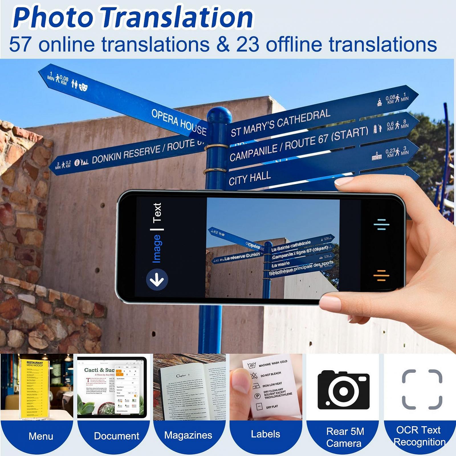 Пристрій для перекладу мов AI-перекладач 142 мови Офлайн-переклад Миттєвий, фото №3