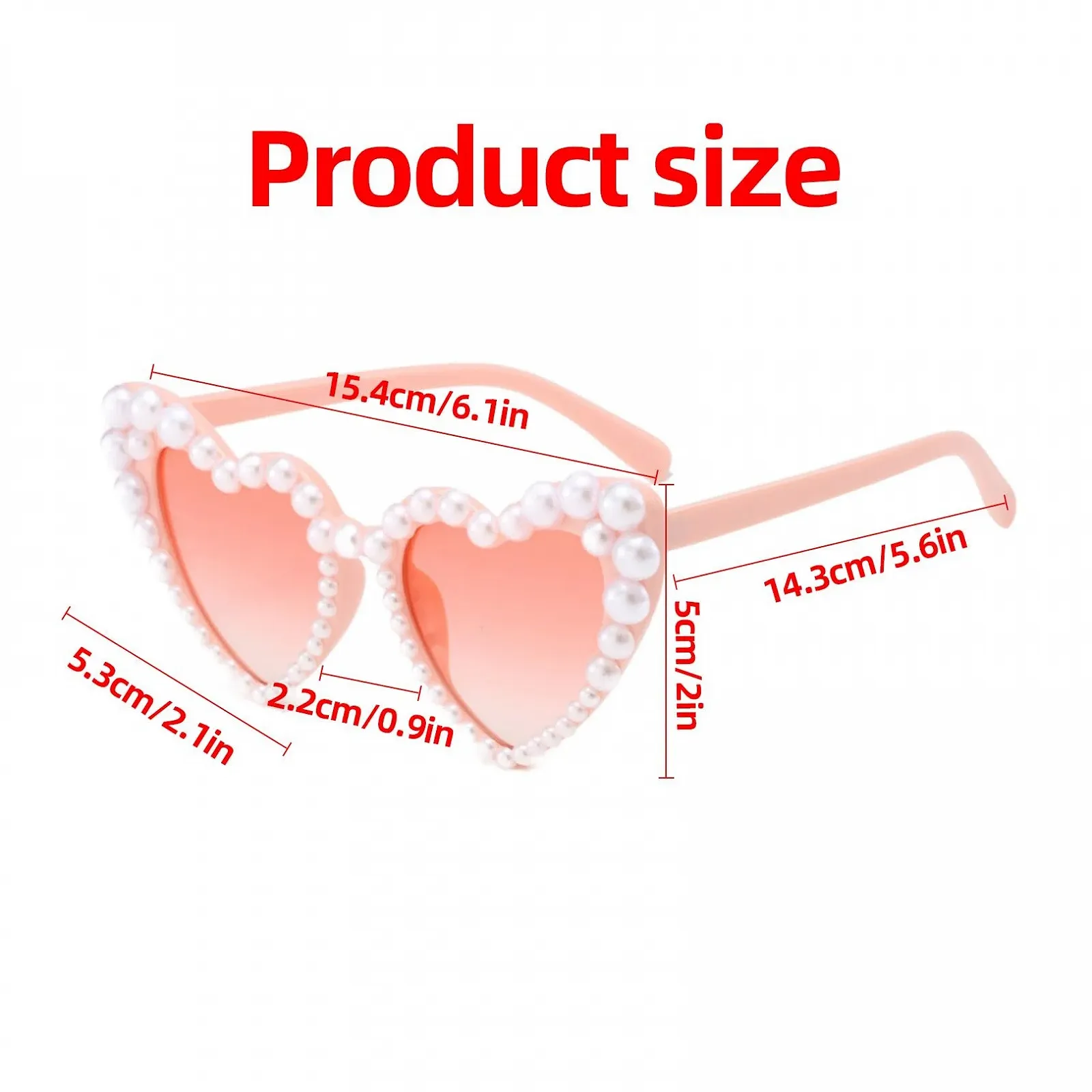 Солнцезащитные очки Сердце Белое, фото №2