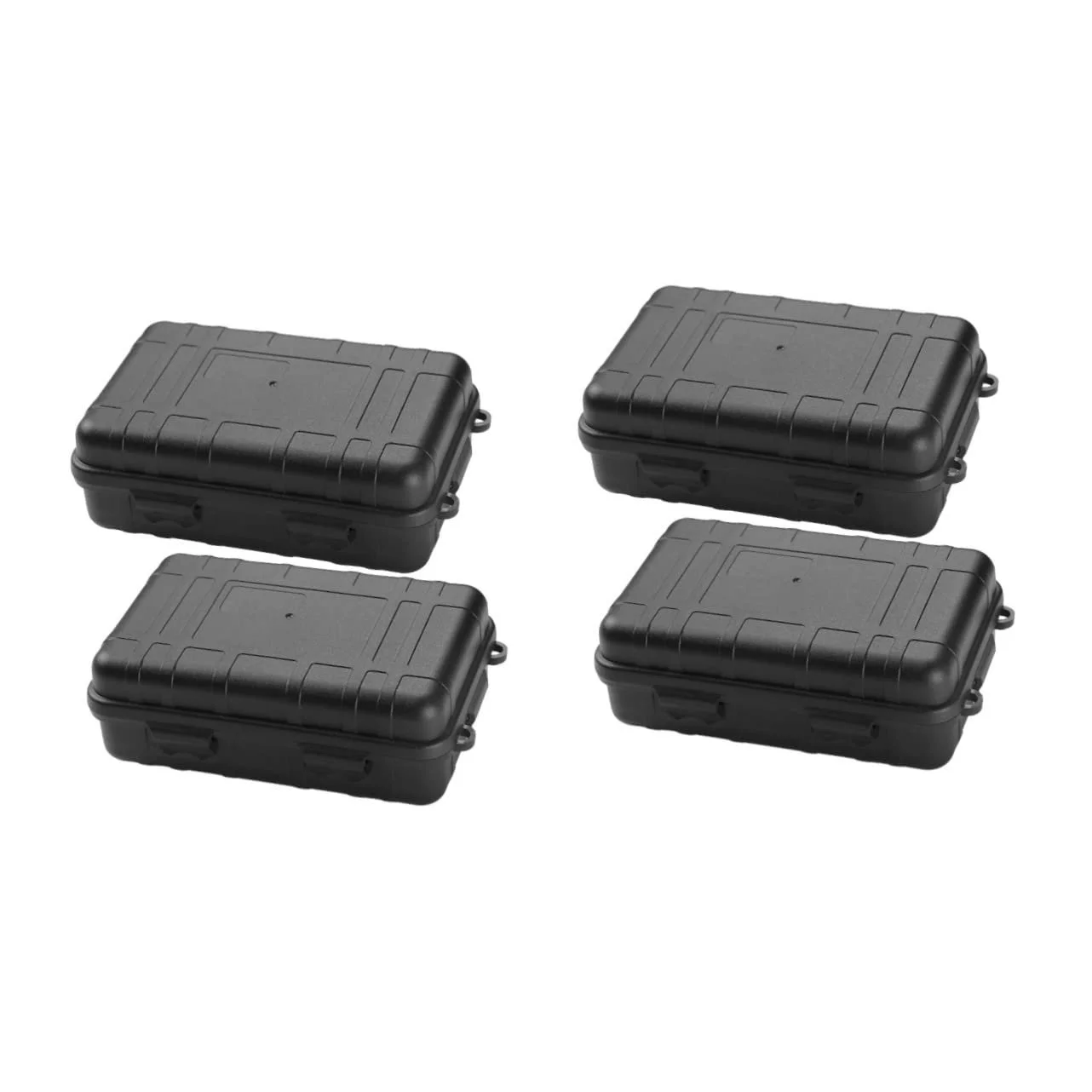 Контейнер для аварійного комплекту BESPORTBLE 4 шт, водонепроникний, міцний, герметичний корпус, ящик для інструментів, декоративний, чорний Pp, фото №1