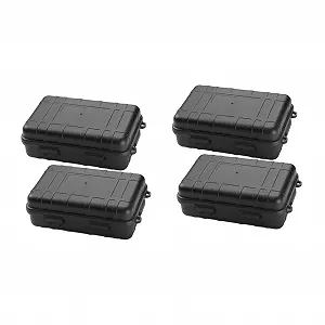 Контейнер для аварійного комплекту BESPORTBLE 4 шт, водонепроникний, міцний, герметичний корпус, ящик для інструментів, декоративний, чорний Pp - Фото 1