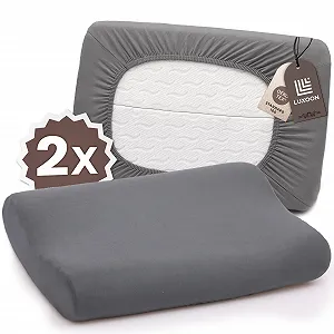 Наволочка Luxoon для ортопедической подушки Хлопок/Эластан 95/5 30-45 x 50-65 см Антрацит, комплект 2 шт. - Фото 1