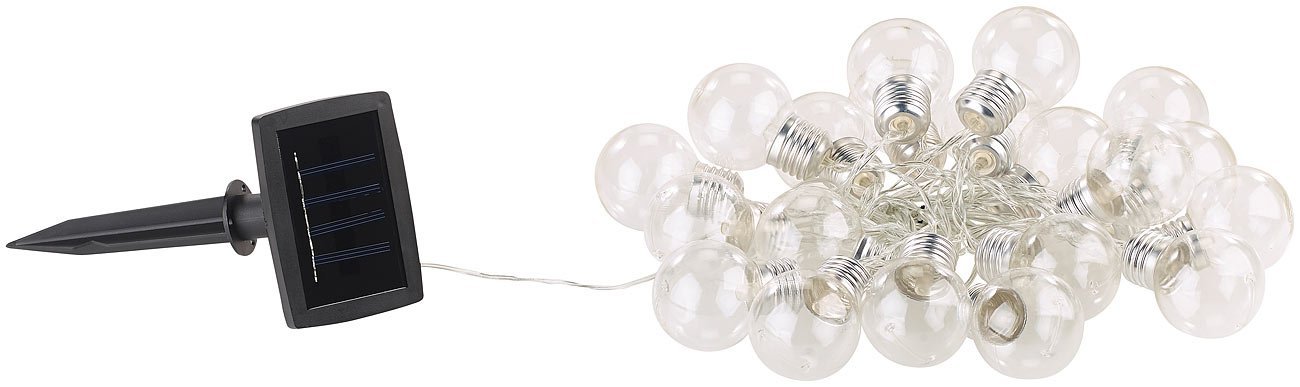 Солнечная Гирлянда Lunartec LED 20 LED 3.8 метра IP44 Теплый Белый, фото №1