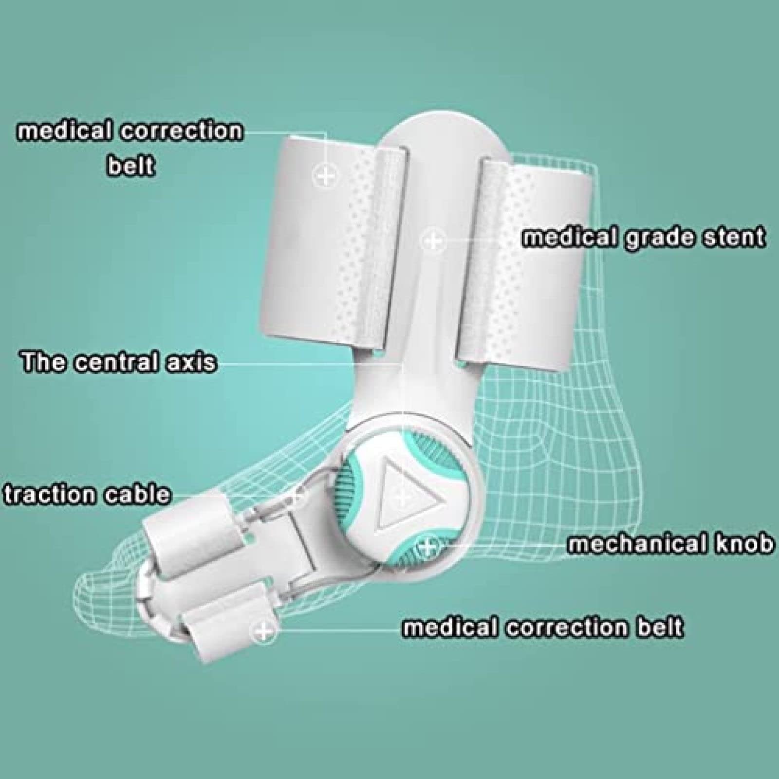 Шина для великого пальця стопи регульована, з полегшенням болю вальгусної деформації, фото №6