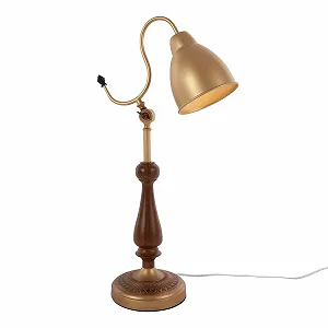 Настільна лампа WooDerson Vintage Gold 1.5 м кабель 5 м² золота - Фото 1