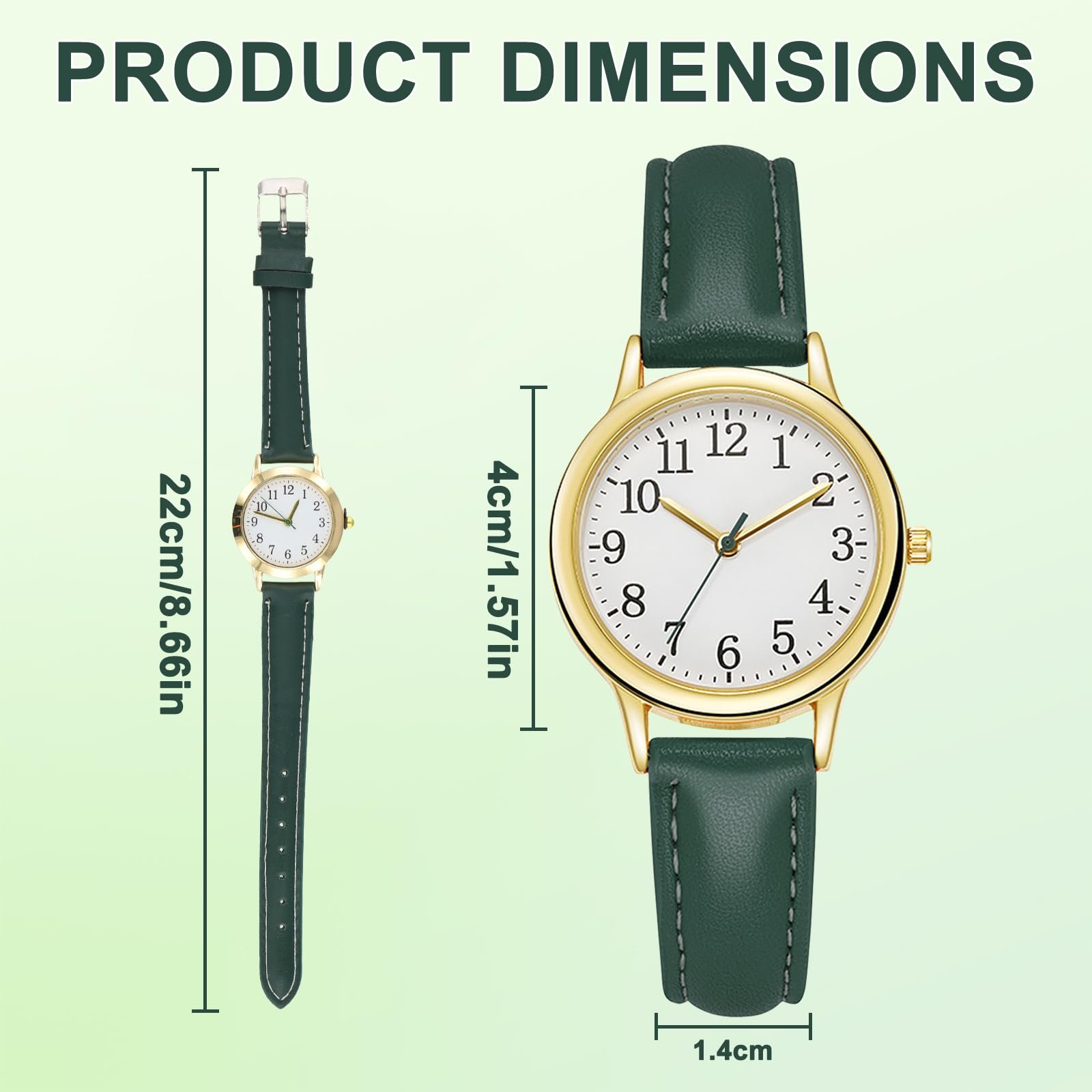 Часы наручные Ziyonix Женские Аналоговые Кварцевые Кожаный Зеленый, фото №2 Часы наручные Ziyonix Женские Аналоговые Кварцевые Кожаный Зеленый, фото №2