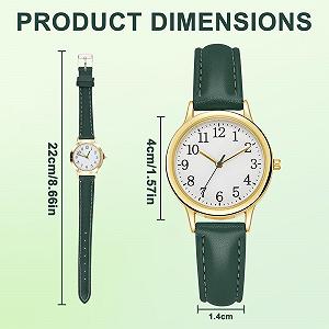 Часы наручные Ziyonix Женские Аналоговые Кварцевые Кожаный Зеленый synthetic.ua - Фото 1