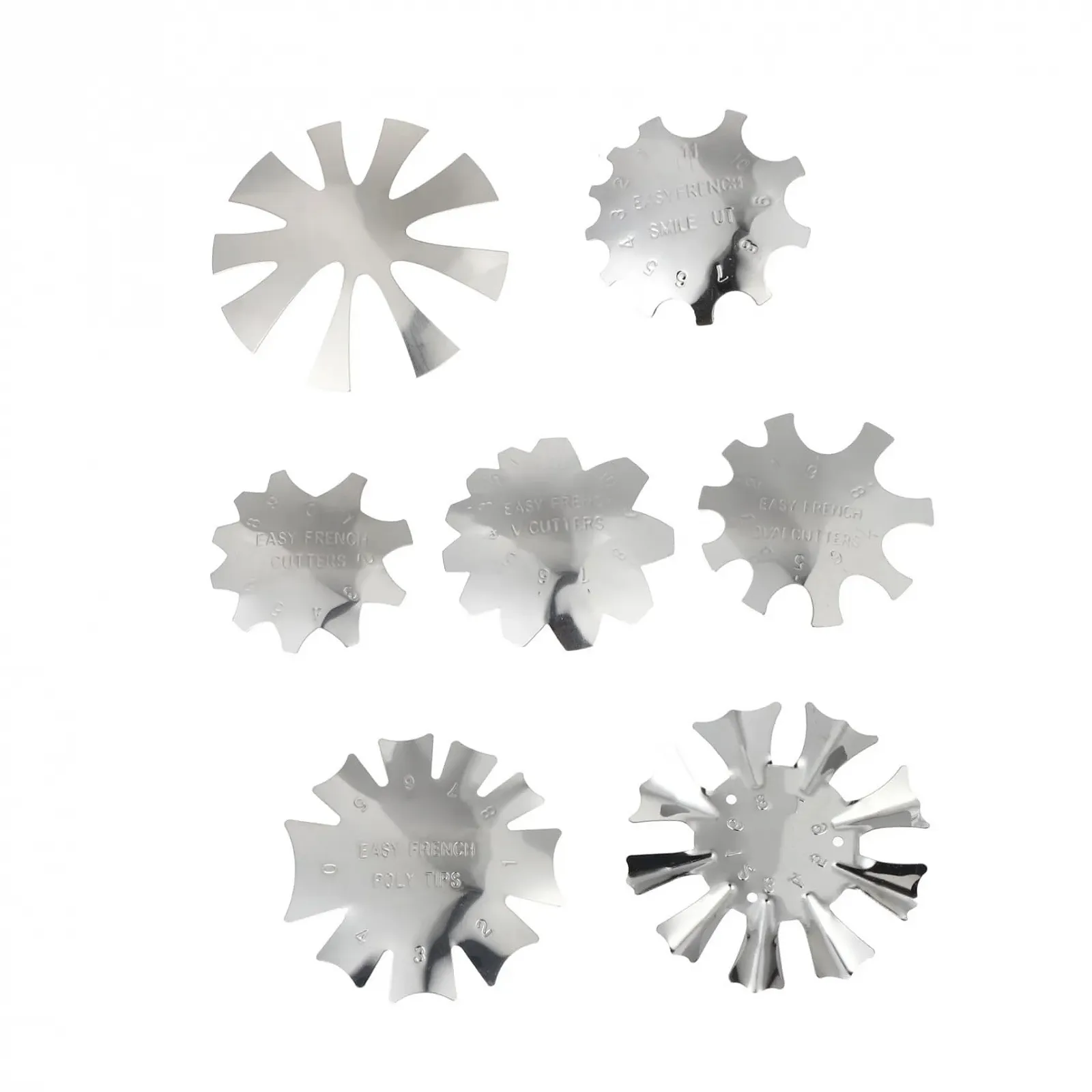 Набор для маникюра PACKOVE 7 шт. Металлические шаблоны для ногтей Серебристый, фото №1 Набор для маникюра PACKOVE 7 шт. Металлические шаблоны для ногтей Серебристый, фото №1