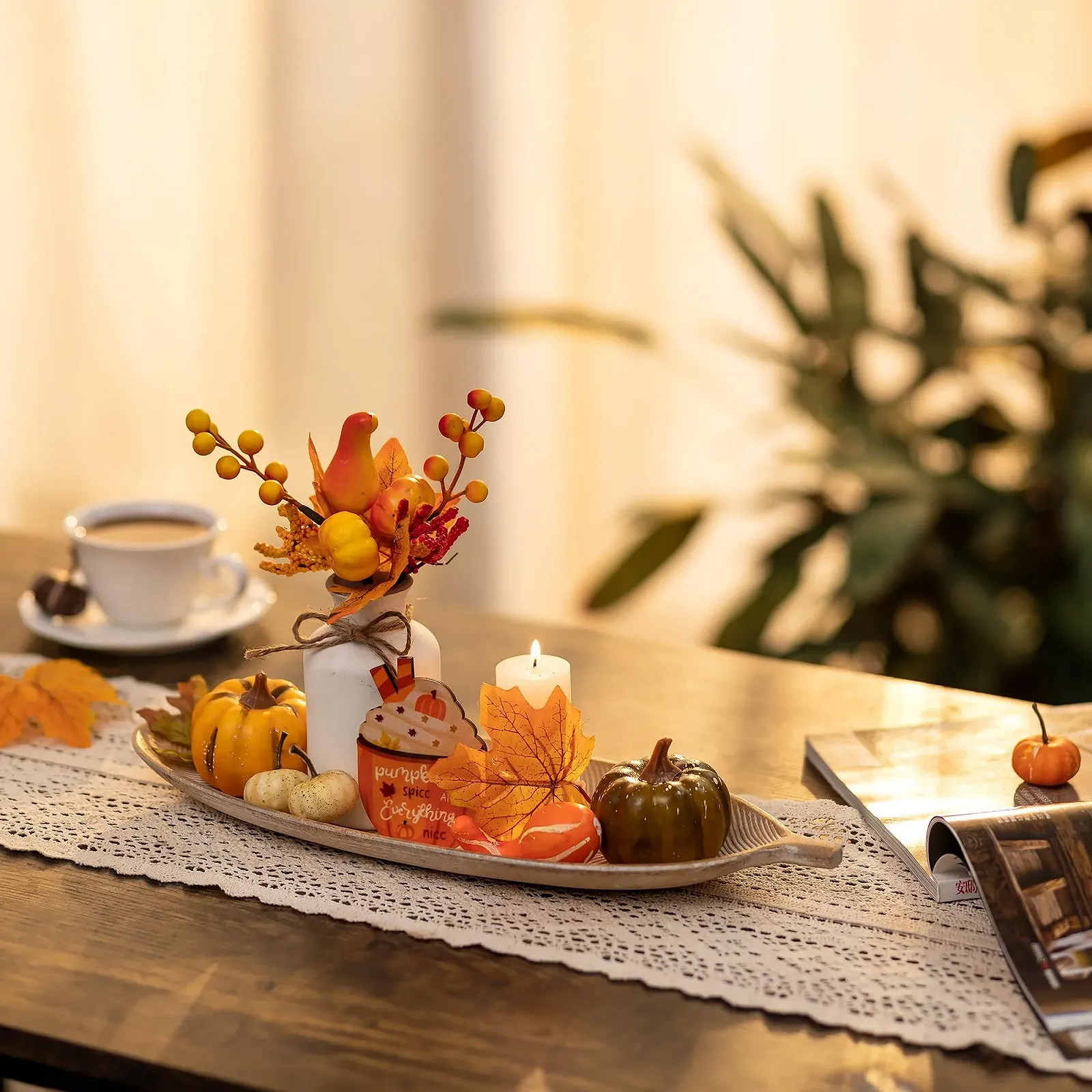 Декоративний піднос Hanobe дерев'яний, прямокутний, фото №2