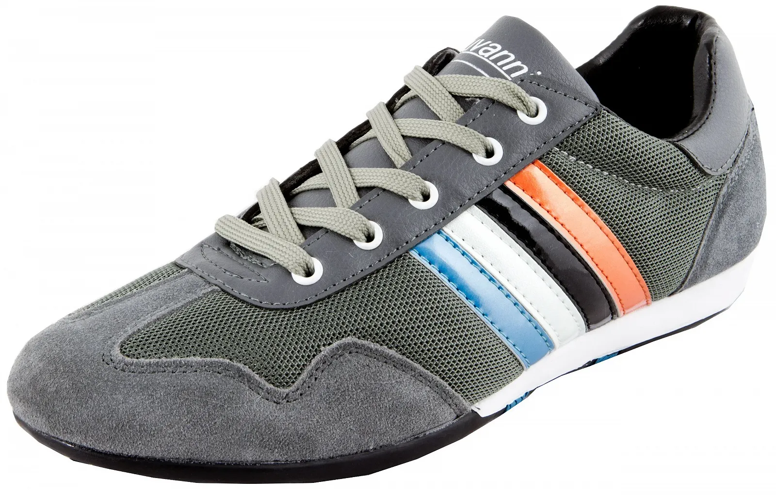 Кросівки Luvanni чоловічі повсякденні, для фітнесу, для дорослих, для вулиці, смужки, італійський, сучасний дизайн, низькі, із натуральної замші, фото №1