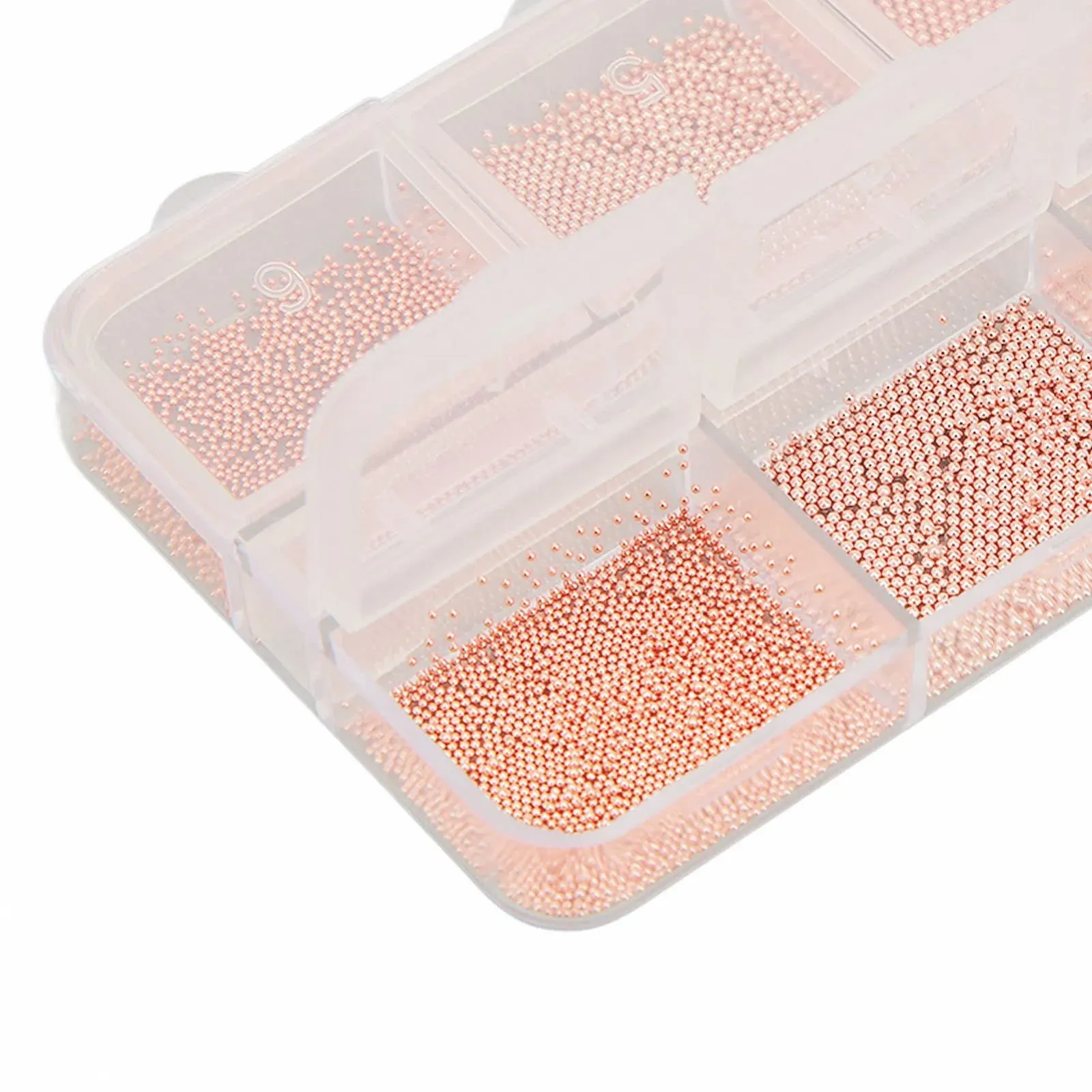 Бисеринки для ногтей Металлические мини-бисеринки для ногтей Розовое золото, фото №7