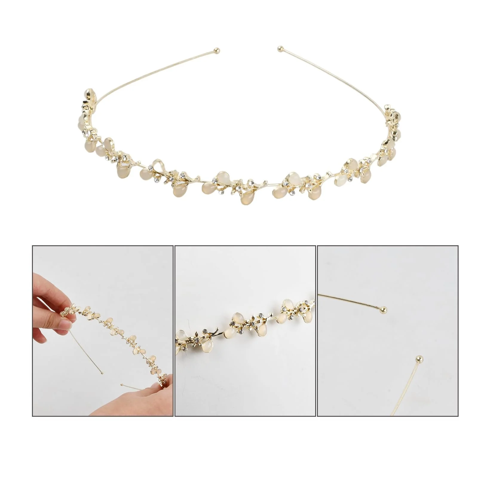 Золотой обруч для волос., фото №3