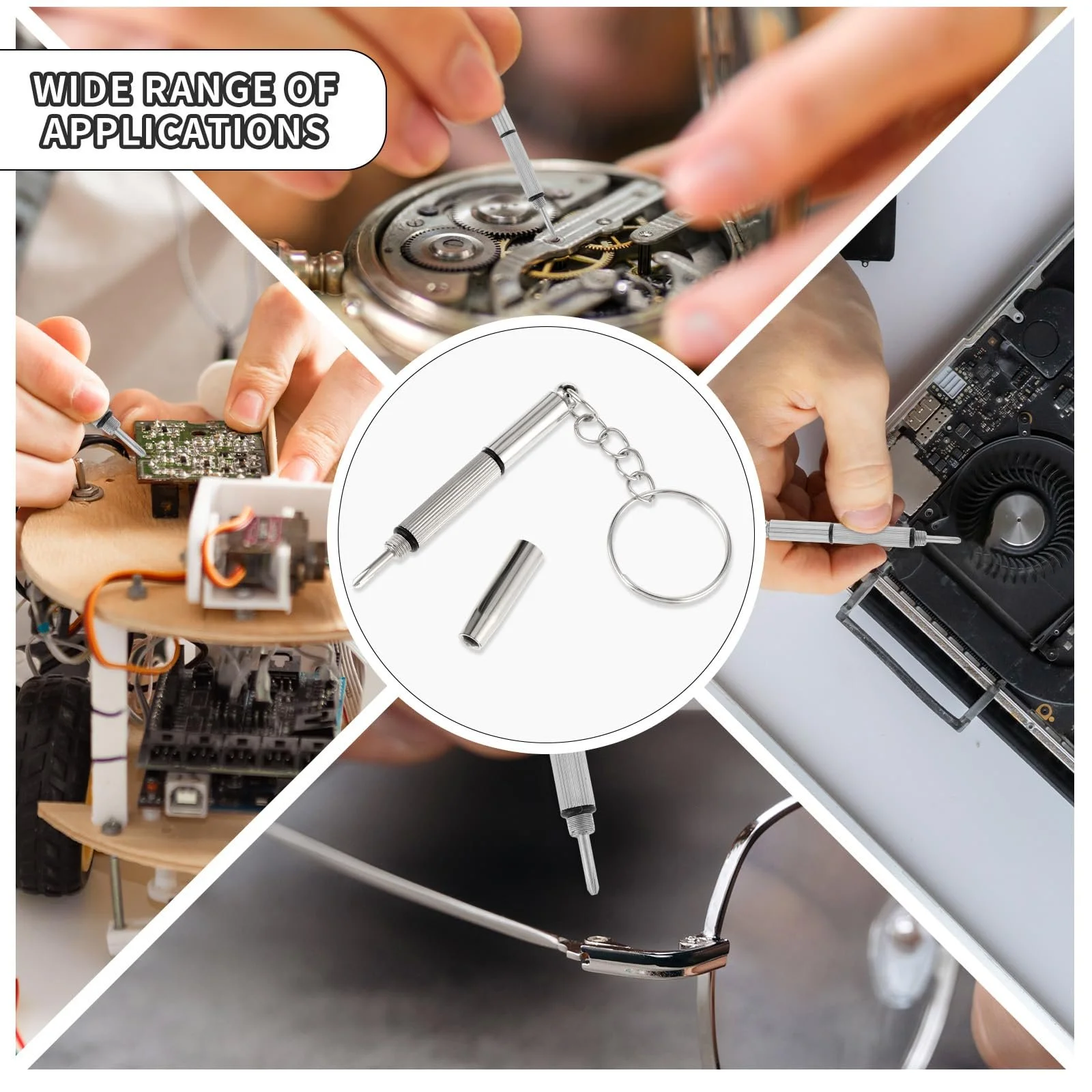 Набір simarro Mini 6 Precision Key Ring Стальний Сріблястий, фото №7