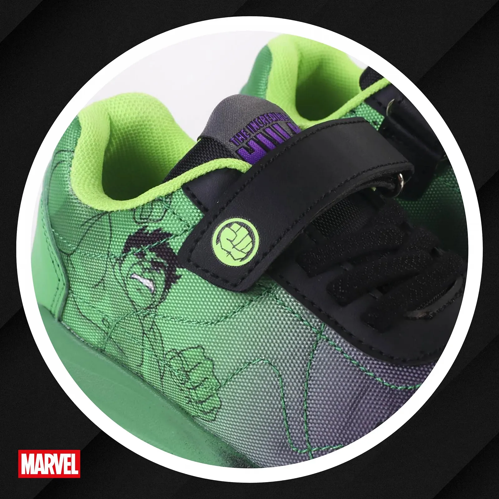 Кроссовки Marvel Hulk для мальчиков Размеры UK 10 - 2, фото №4