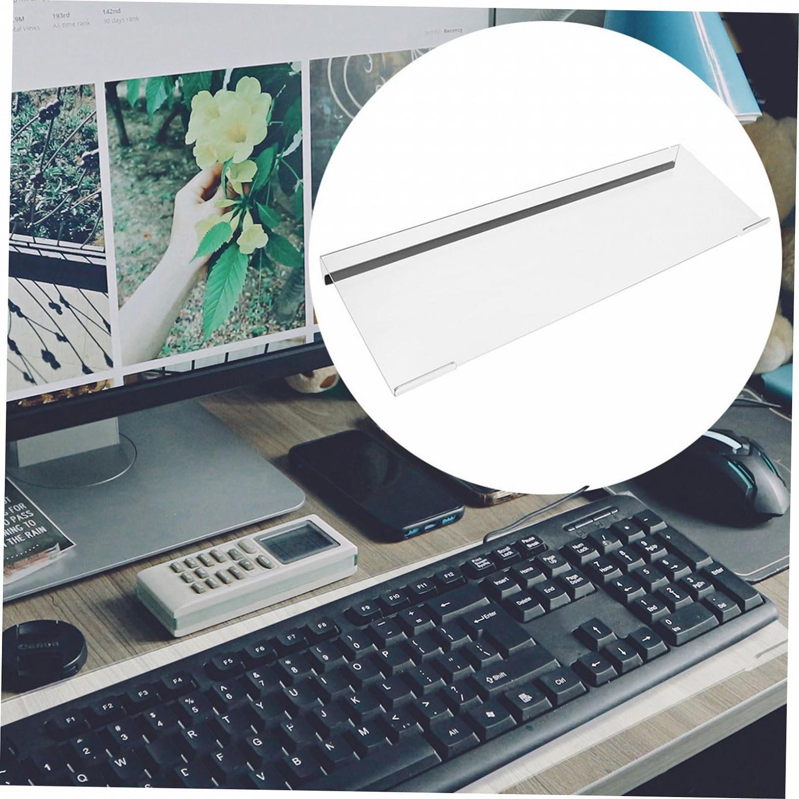 Підставка для клавіатури акрилова прозора з нековзною конструкцією, нахилена, ергономічна, підходить для різних клавіатур, різні кольори, фото №5