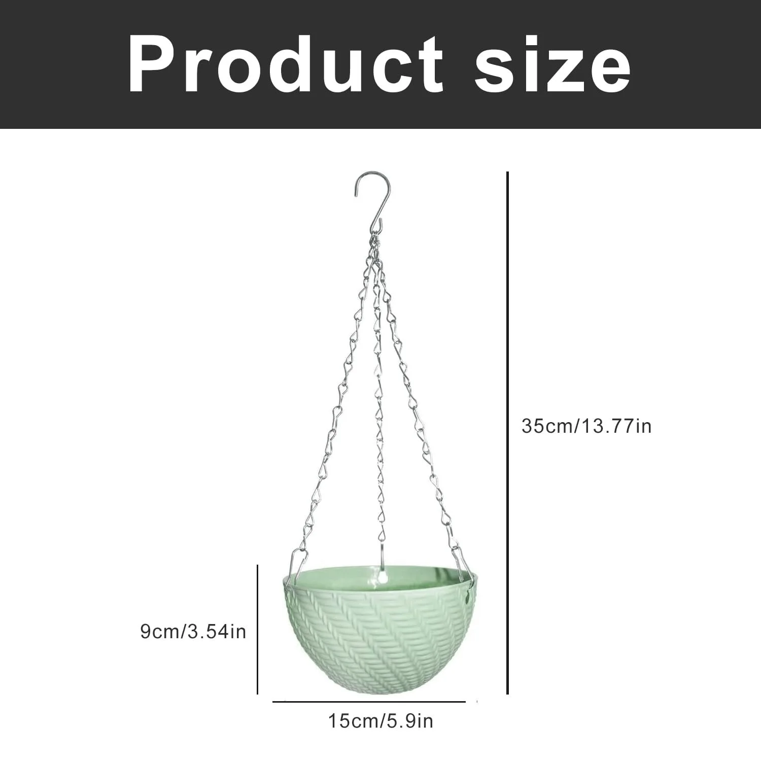 Подвесные цветочные горшки 2 шт. 15 см Синий, фото №2