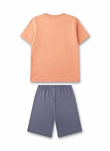 Піжама Sanetta для хлопчиків Коротка Помаранчевий synthetic.ua - Фото 1